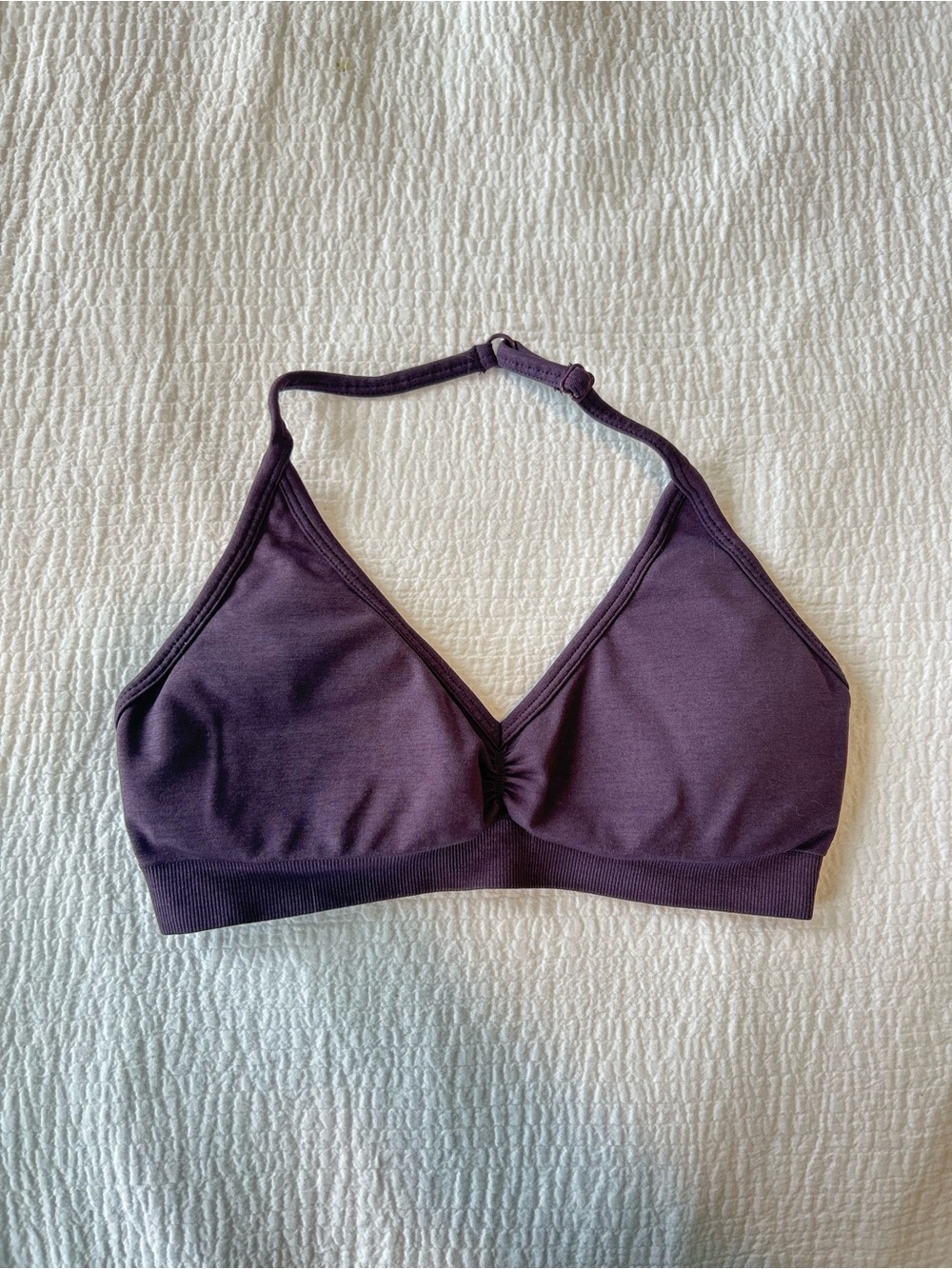 Alphalete Seamless Halter Bralette - Plum
